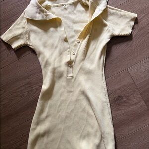 Ribbed Yellow vintage one piece